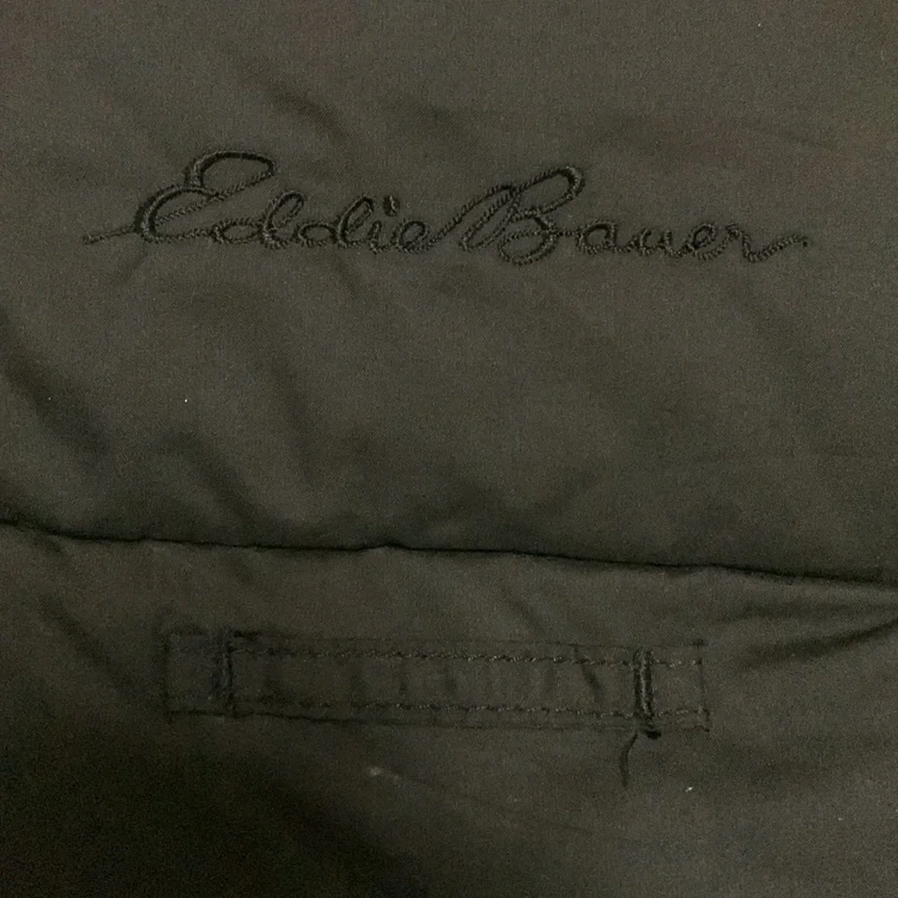 Eddie Bauer Men's Premium Goose Down Black Small Puffer Zip-Up Vest Gorpcore